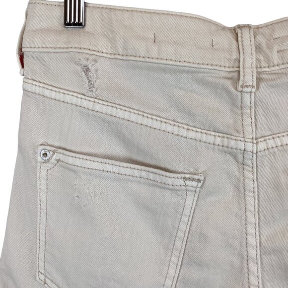 Pilcro & The Letterpress Anthropologie Distressed‎ Cream Denim Shorts Size 27 - Picture 7 of 7
